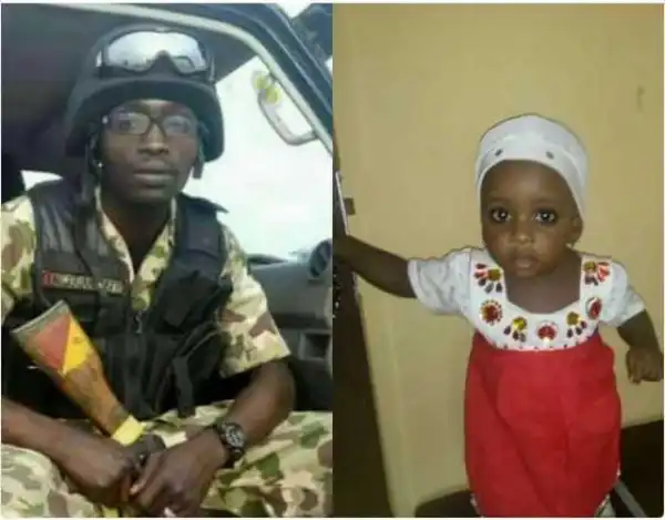 Youngest Daughter Of Nigerian Soldier Killed By Boko Haram Turns One Today. PICS